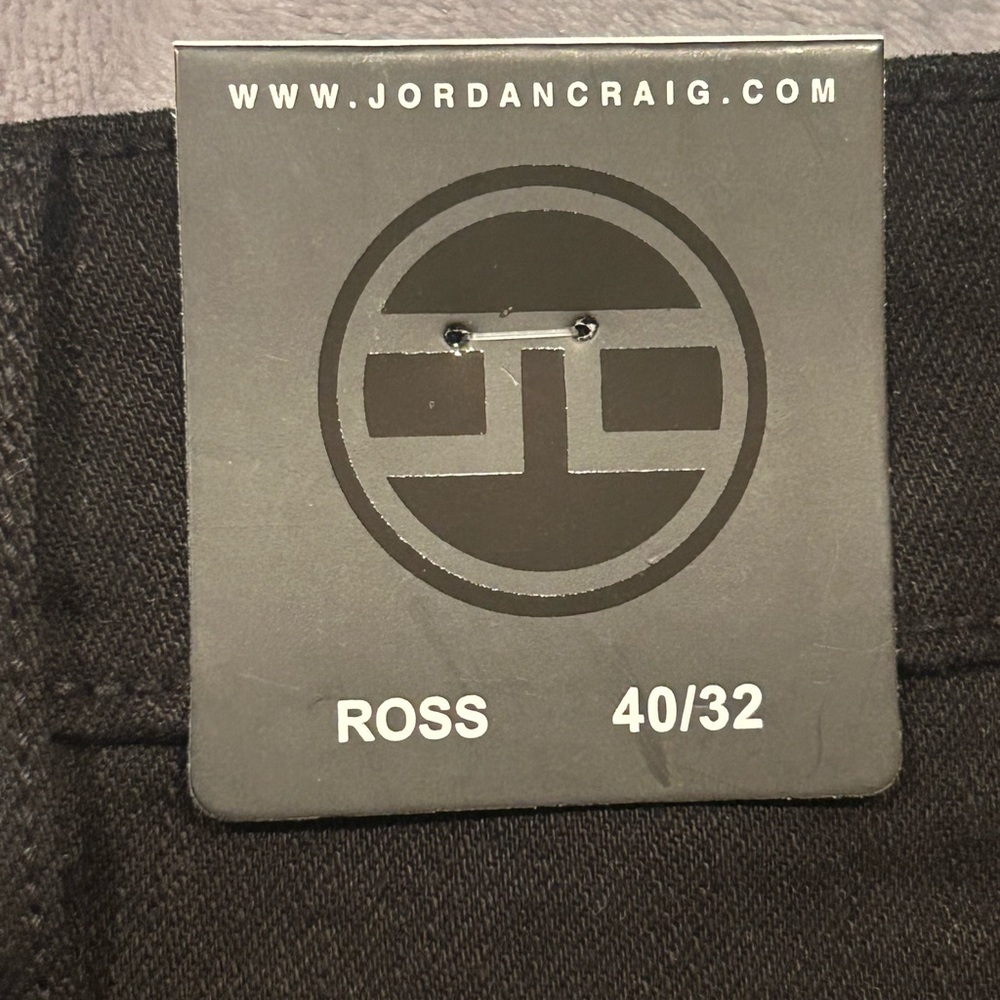 NWT/ Jordan Craig Ross Skinny Tapered Fit / Jet Black Jeans Sz 40/32 /Retail $60 - Picture 7 of 8